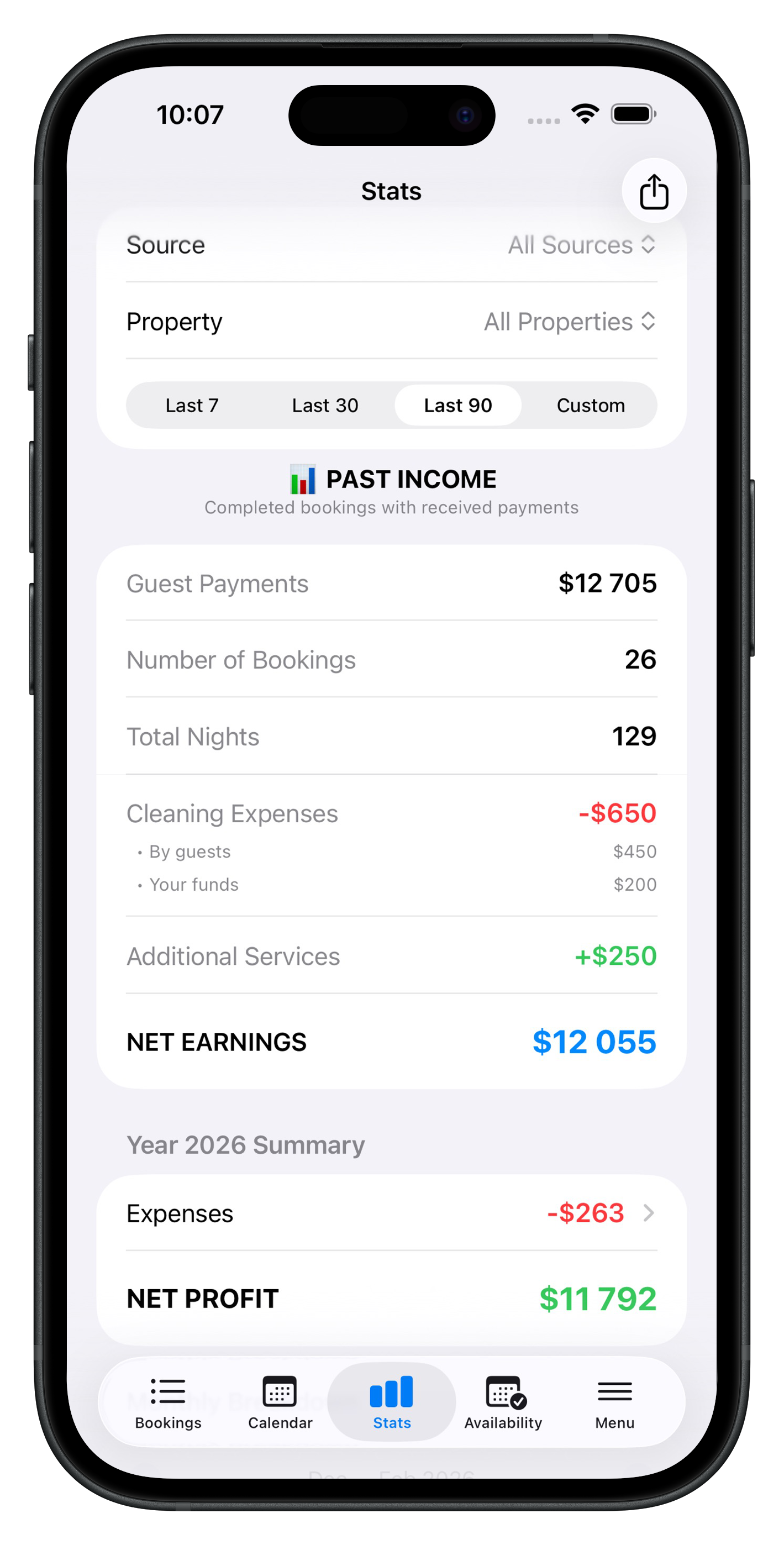 Check availability across properties